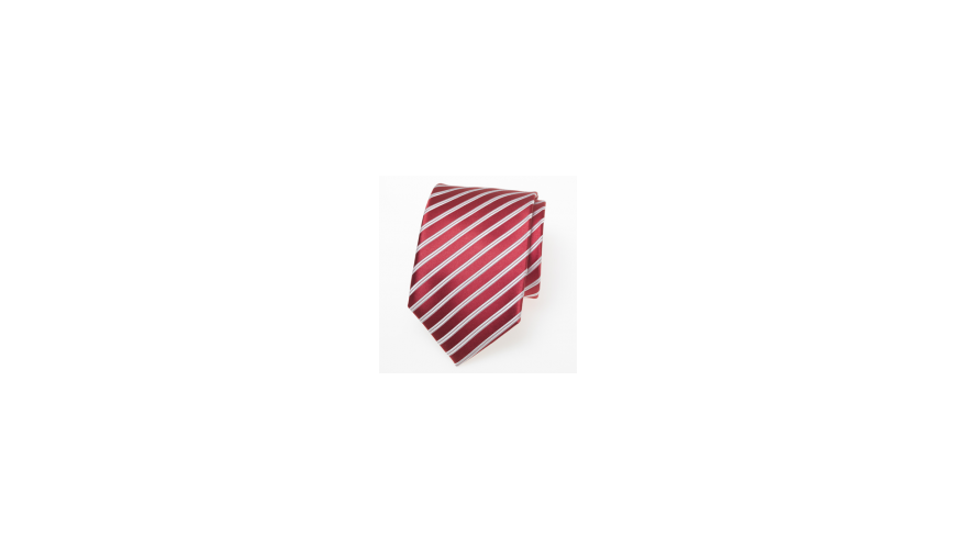 Krawatte mit roten und weißen Streifen